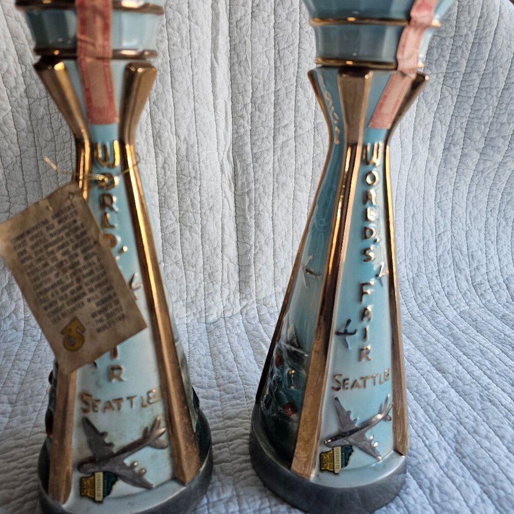 Beam's World's Fair Decanter    Seattle 1962 -Pair